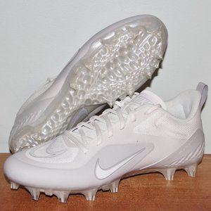 Nike Alpha Huarache 8 Pro Lacrosse Cleats Mens 13 White Silver